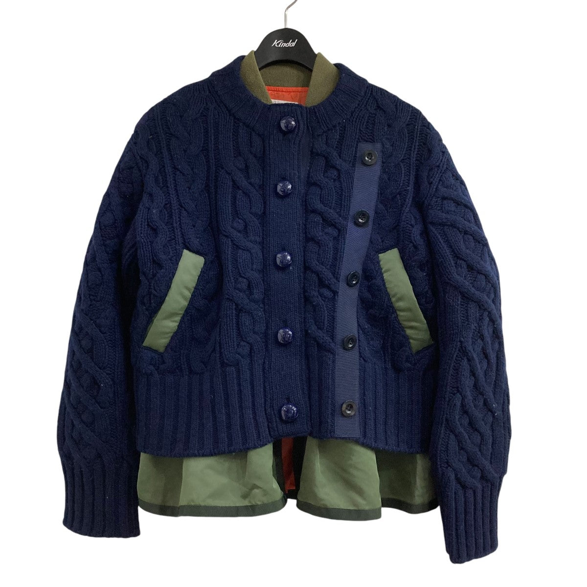 22AW21-05746ニットレイヤードMA-1ジャケット