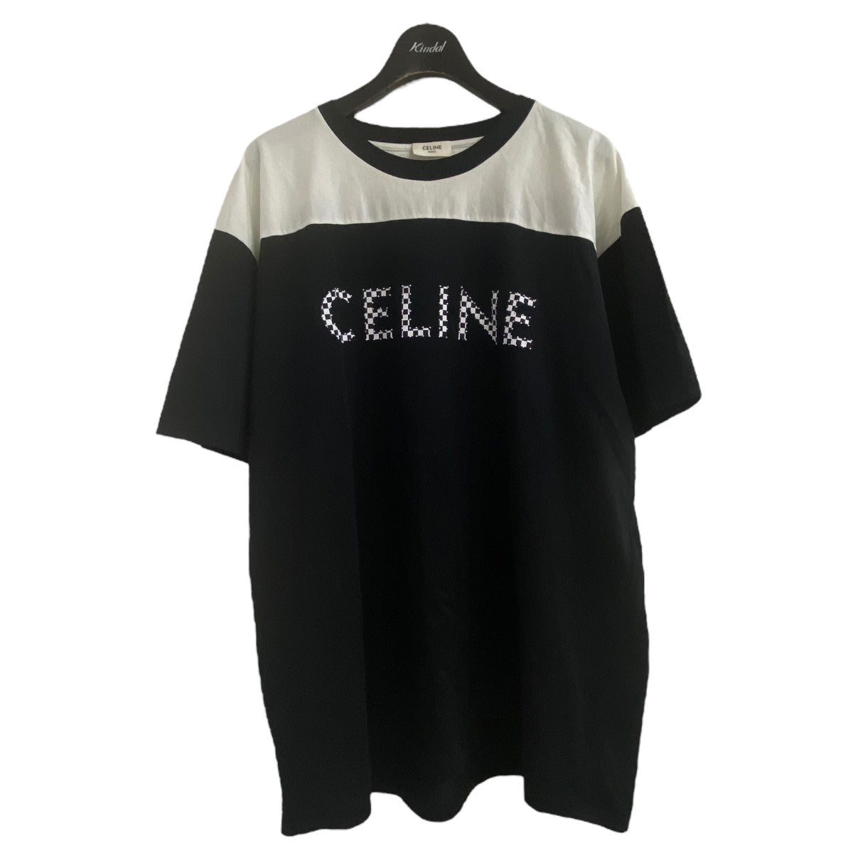 CELINE(セリーヌ) スタッズロゴTシャツ 2X839500O ブラック×ホワイト ...