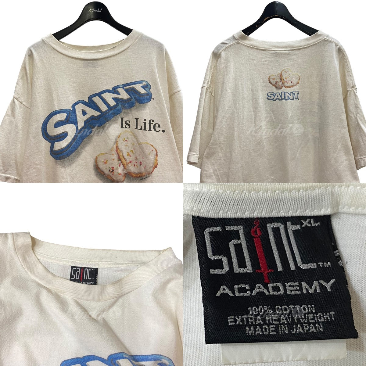 SAINT MICHAEL(セントマイケル) プリントTシャツ SM-A22-0000-057 ホワイト×ブルー サイズ  13｜【公式】カインドオルオンライン ブランド古着・中古通販【kindal】