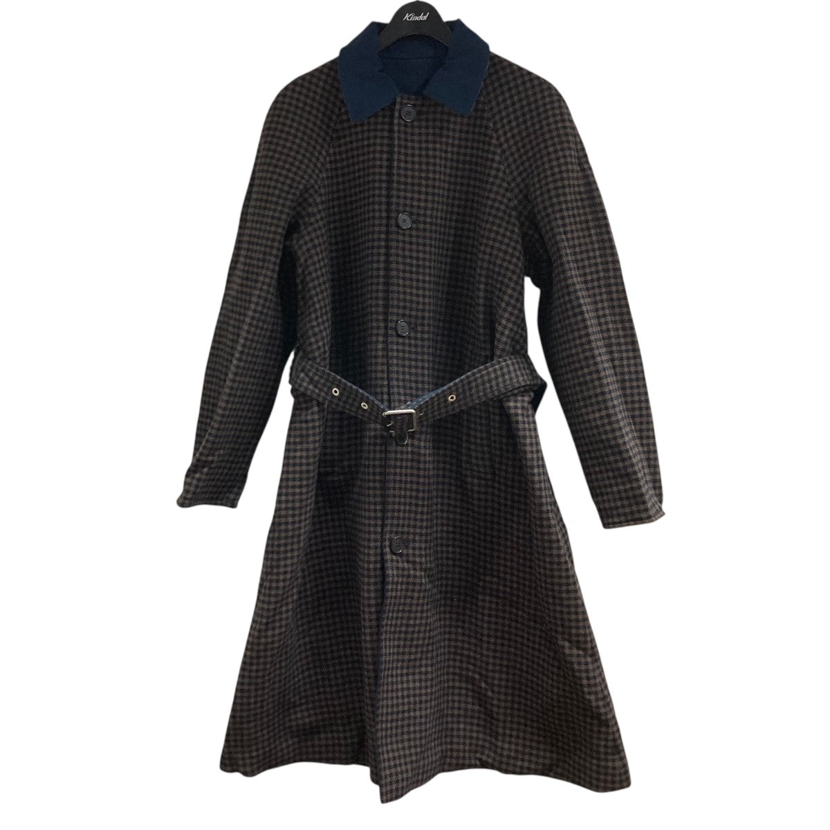 LOEWE(ロエベ) リバーシブルチェックコート H526Y01W37 ブラック