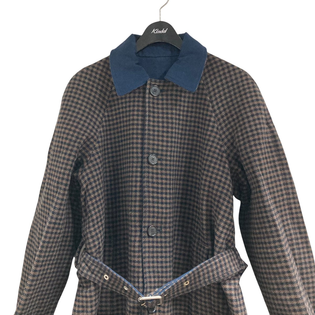 LOEWE(ロエベ) リバーシブルチェックコート H526Y01W37 ブラック