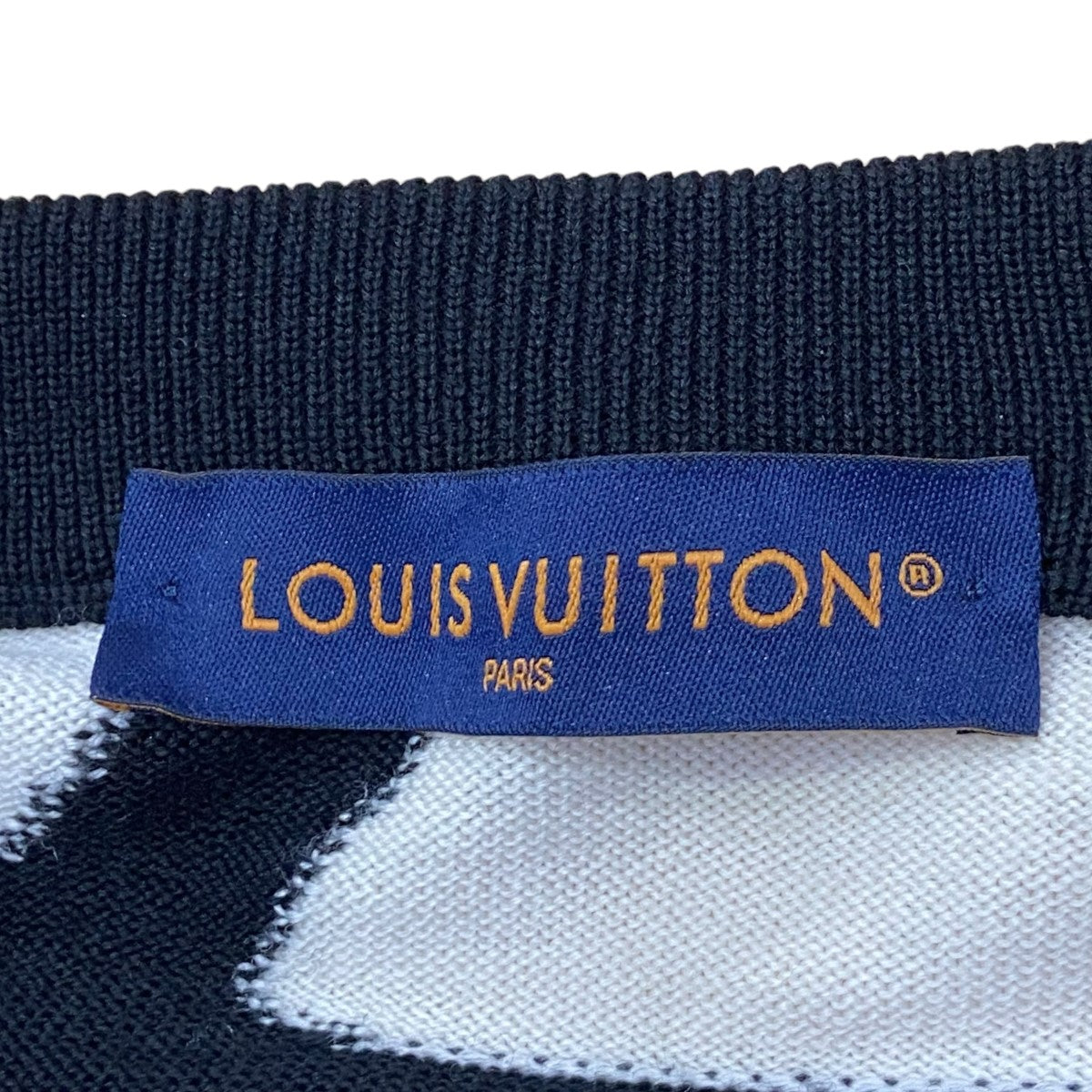 LOUIS VUITTON(ルイヴィトン) 23SSLVアブストラクトハウンドトゥースニットRM231M T26 HON34W RM231M T26  HON34W ブラック×ホワイト サイズ XXL｜【公式】カインドオルオンライン ブランド古着・中古通販【kindal】