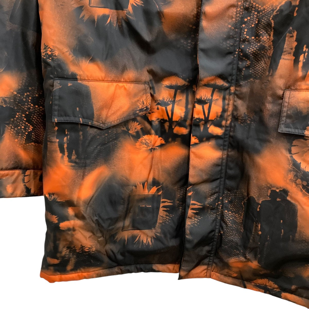 22AWリサイクルポリアミドバックプレート総柄ロングコートSGC091 S222