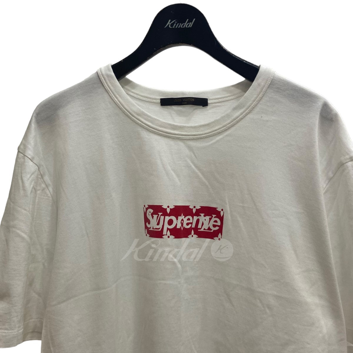 SUPREME×LOUIS VUITTON ボックスロゴTシャツ ホワイト×レッド サイズ 