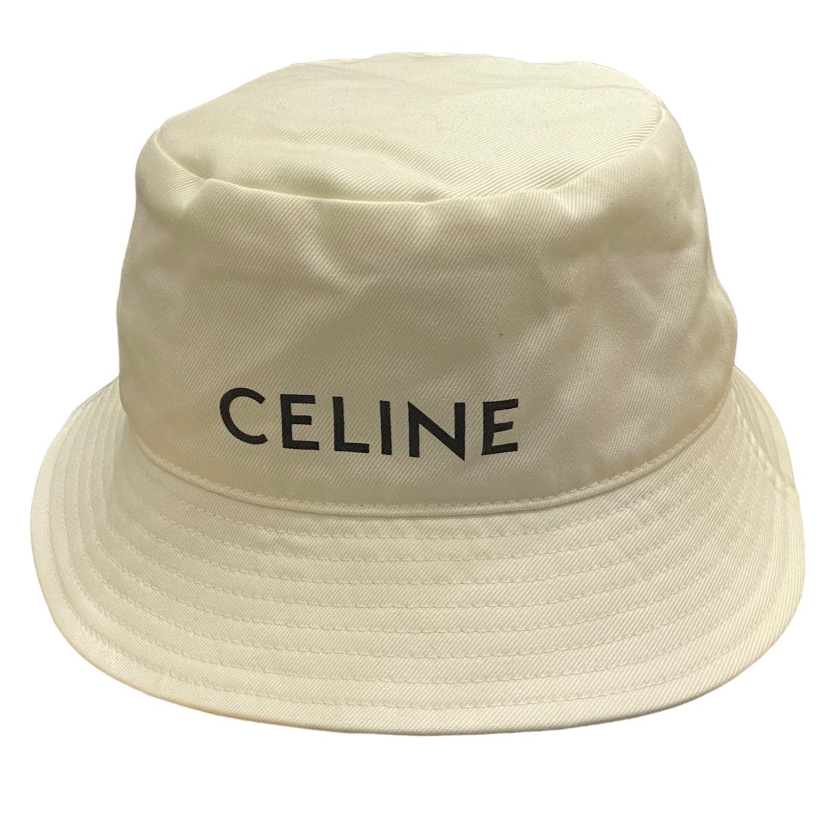 CELINE(セリーヌ) ロゴバケットハット ホワイト サイズ 13｜【公式 