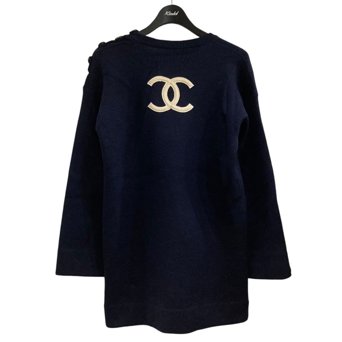 CHANEL(シャネル) バックココマークニットワンピースP02536 P02536 ネイビー サイズ 34｜【公式】カインドオルオンライン  ブランド古着・中古通販【kindal】