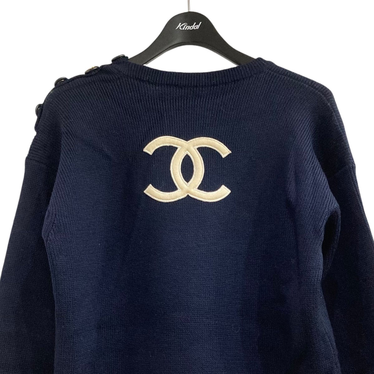 CHANEL(シャネル) バックココマークニットワンピースP02536 P02536 ネイビー サイズ 34｜【公式】カインドオルオンライン  ブランド古着・中古通販【kindal】