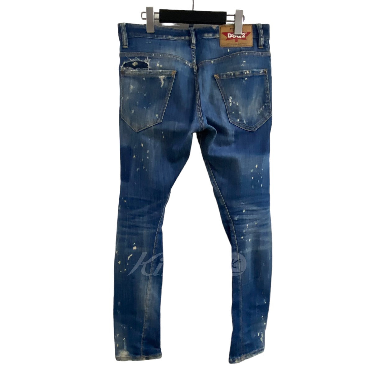 DSQUARED2(ディースクエアード) ｢Sexy Twist Jean｣ダメージ加工ペイントデニムパンツ S71LB0489 インディゴ サイズ  44｜【公式】カインドオルオンライン ブランド古着・中古通販【kindal】