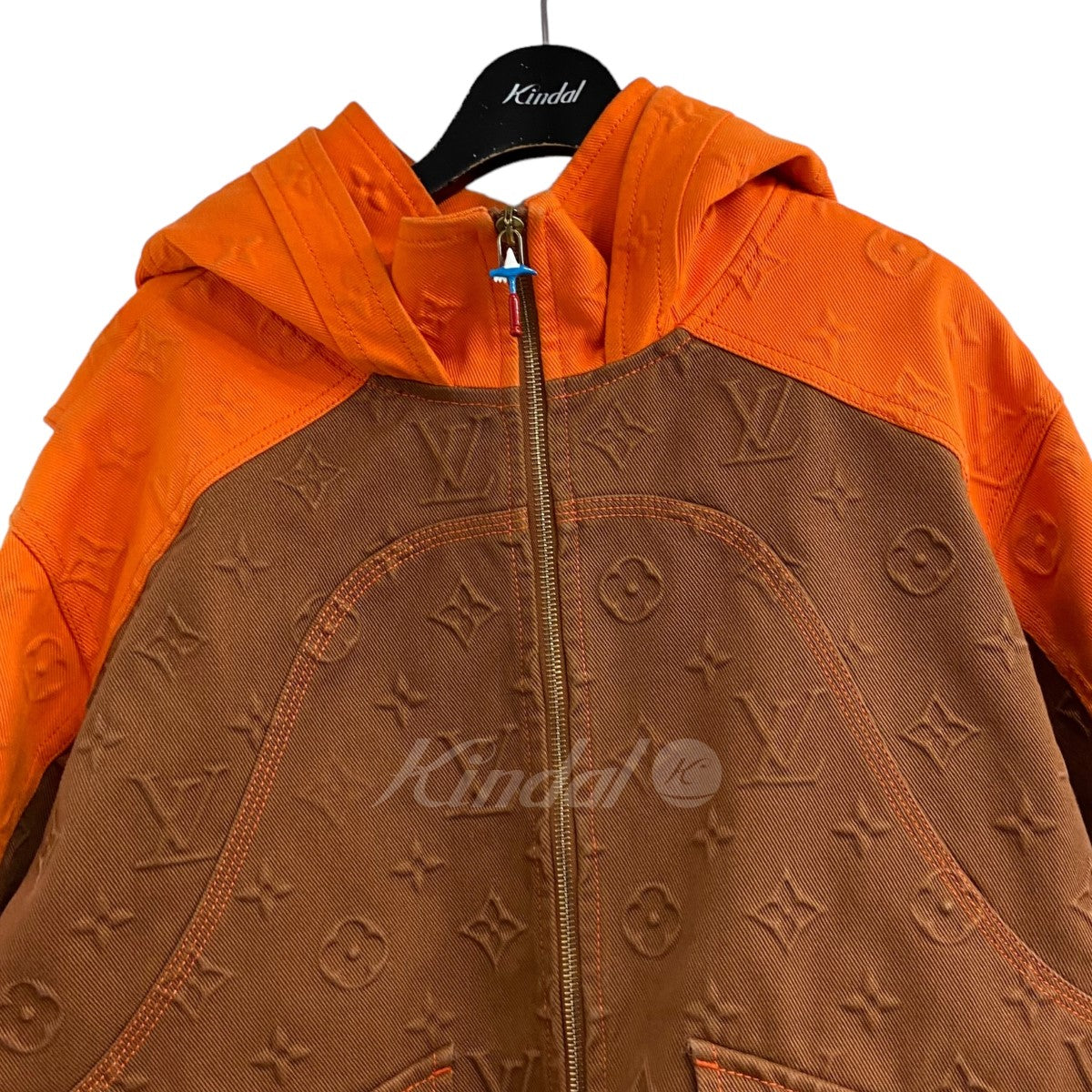 21AW モノグラムフーデッドデニムジャケット