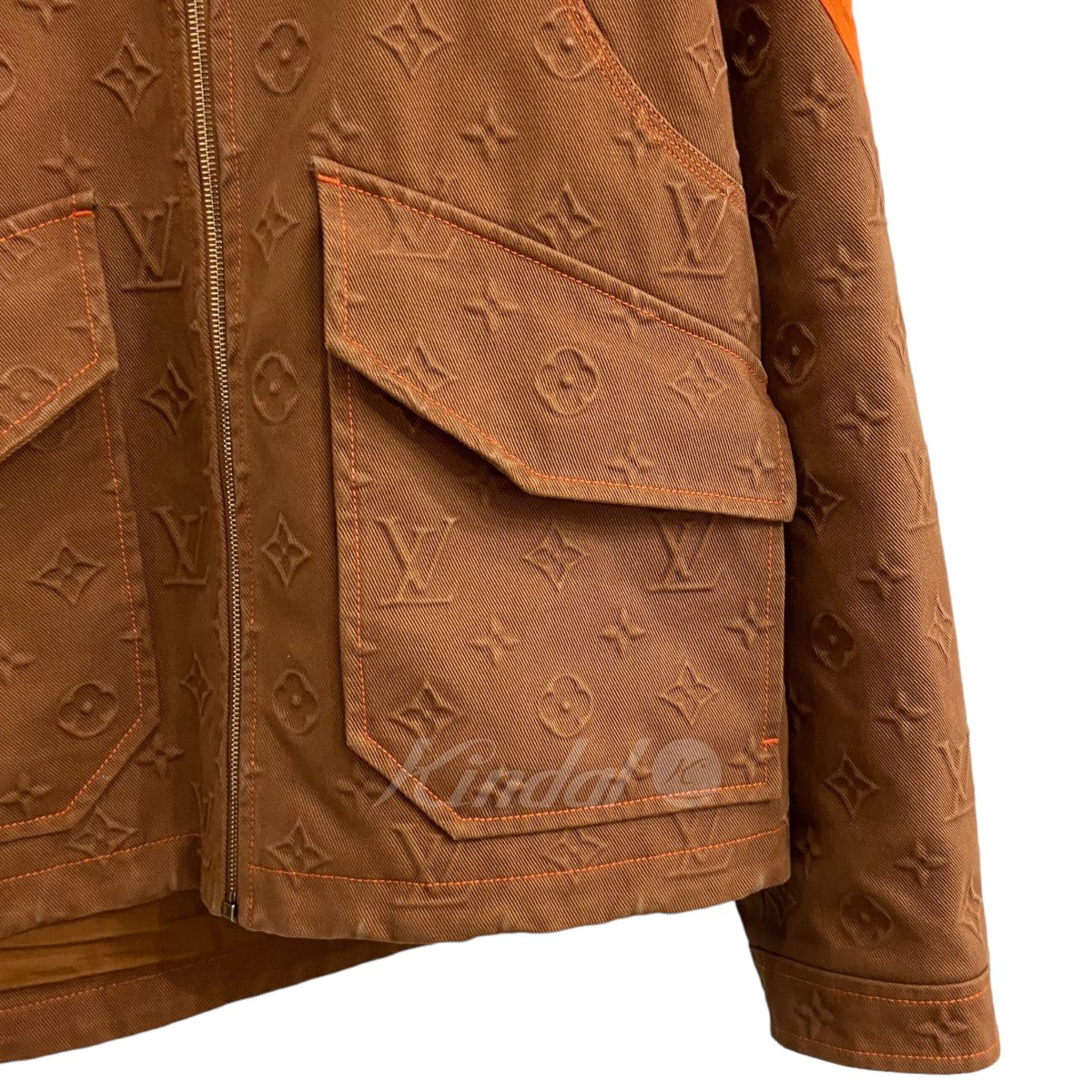 21AW モノグラムフーデッドデニムジャケット