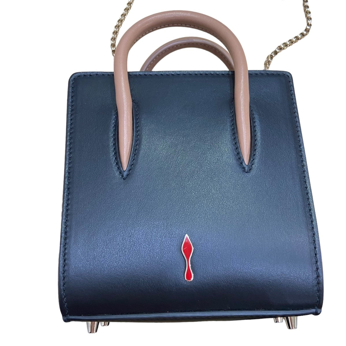 Christian Louboutin(クリスチャンルブタン) PALOMA NANO CALF PARIS PATENT LEO 50S ミニショルダーバッグ ブラック サイズ 16｜【公式】カインドオルオンライン ブランド古着・中古通販【kindal】