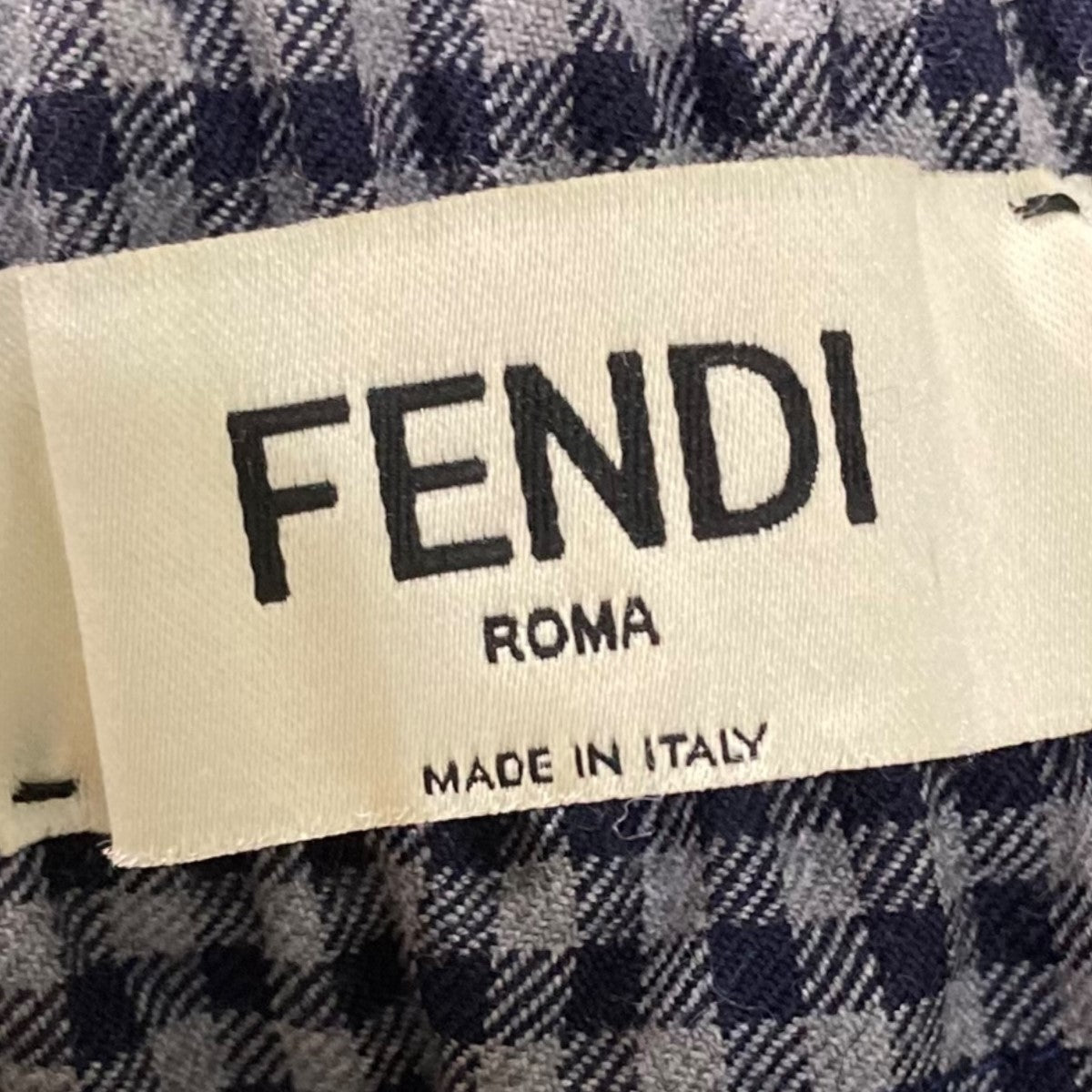 FENDI(フェンディ) チェックスカートFQ7149 FQ7149 ネイビー×グレー