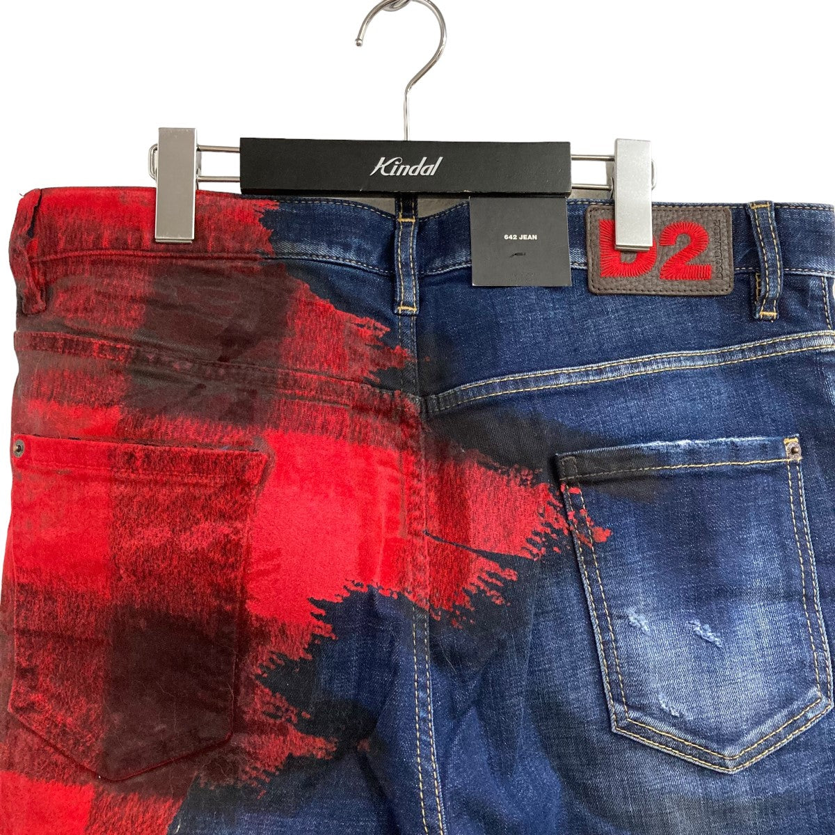 24AWチェックペイントデニムパンツS74LB1589