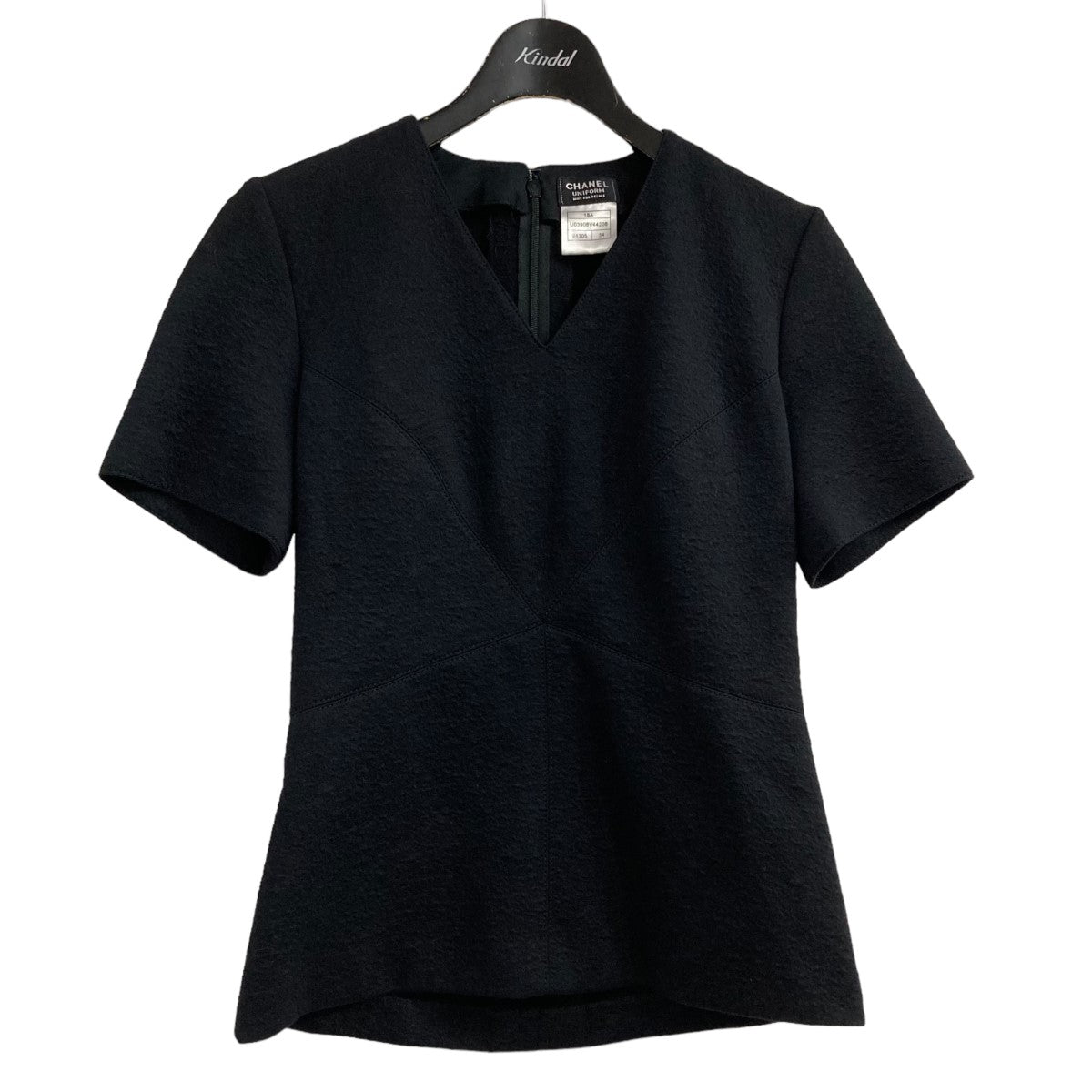 シャネル CHANEL ヘビーウェイトリブニットトップス P19536V01121 ブラック サイズ：42 CHANEL Heavy Weight Trib Knit Top P19536V01121 Black Size42
