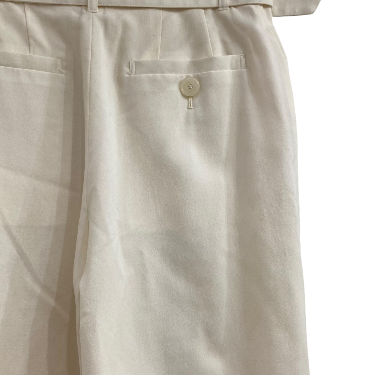 AKIRA NAKA(アキラナカ) SAMPLE品ベルテッドパンツ アイボリー サイズ