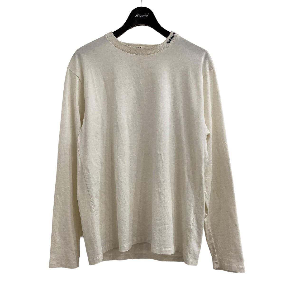 【値下げ】beautiful people supima cotton jersey knit collar long T ネックデザインTシャツ 1425310016 ホワイト サイズ：36 (EC) beautiful people(ビューティフルピープル) supima cotton