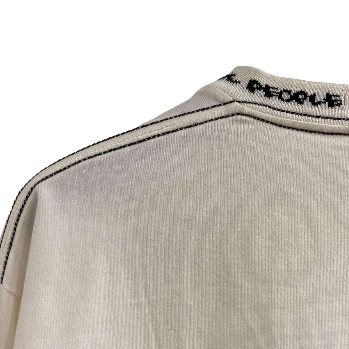 【値下げ】beautiful people supima cotton jersey knit collar long T ネックデザインTシャツ 1425310016 ホワイト サイズ：36 (EC) beautiful people(ビューティフルピープル) supima cotton