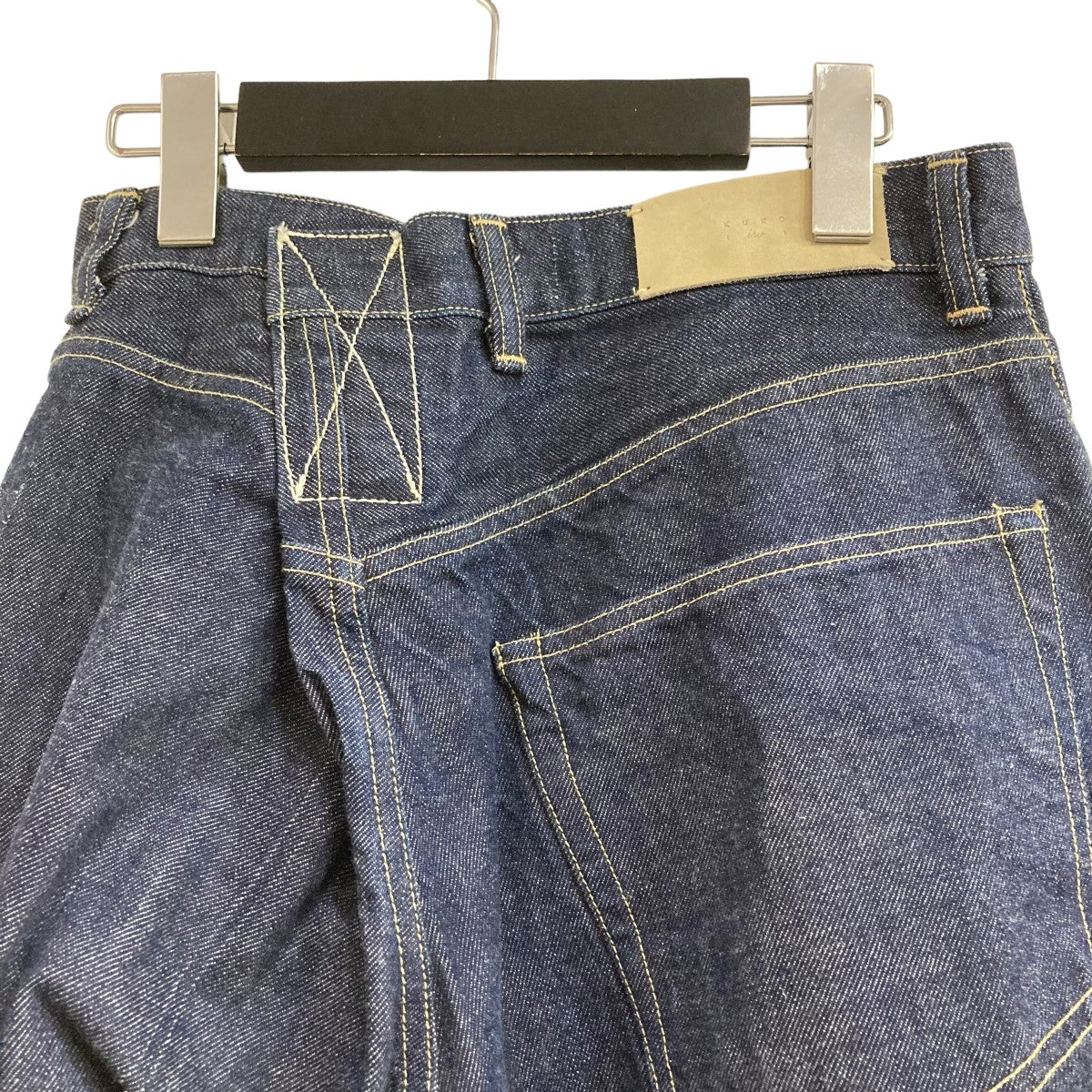 KURO(クロ) CROSS WIDE DENIM PANTSタックデニムパンツ980021