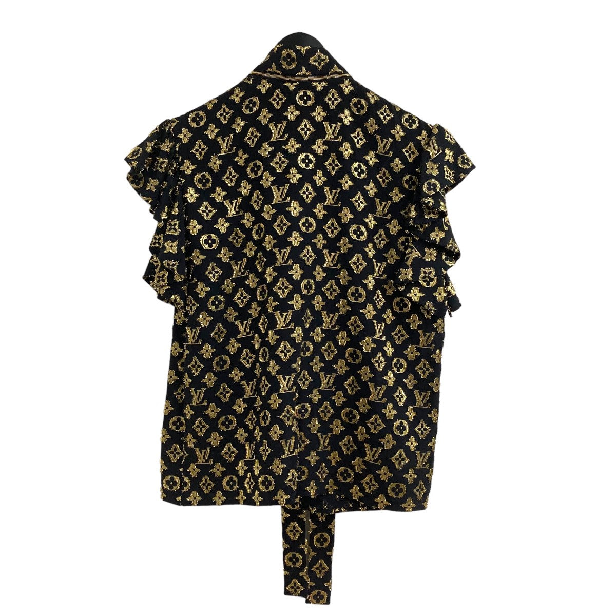 LOUIS VUITTON(ルイヴィトン) 20AWモノグラム柄ボウタイ付き半袖シャツ 