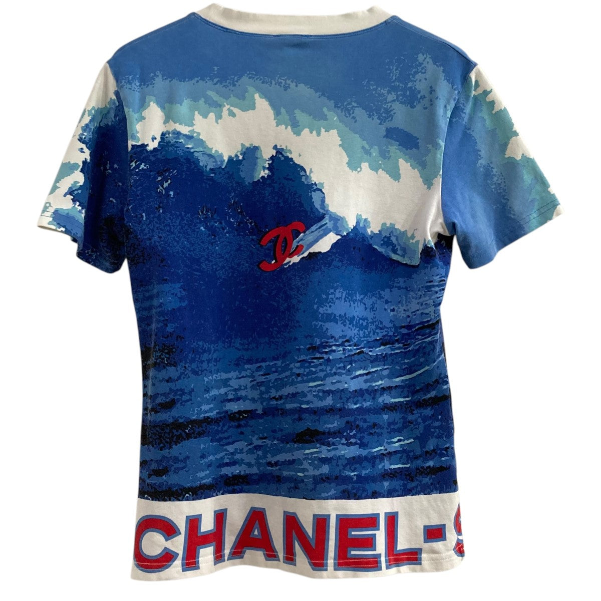 本物 CHANEL シャネルTシャツ シャネル Tシャツ 半袖 ビジュー ココマーク レディースサイズ42