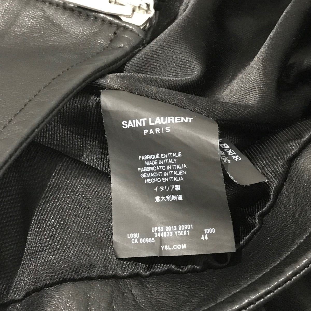 Saint Laurent Paris(サンローランパリ) シングルライダースジャケット344673 344673 ブラック サイズ  44｜【公式】カインドオルオンライン ブランド古着・中古通販【kindal】