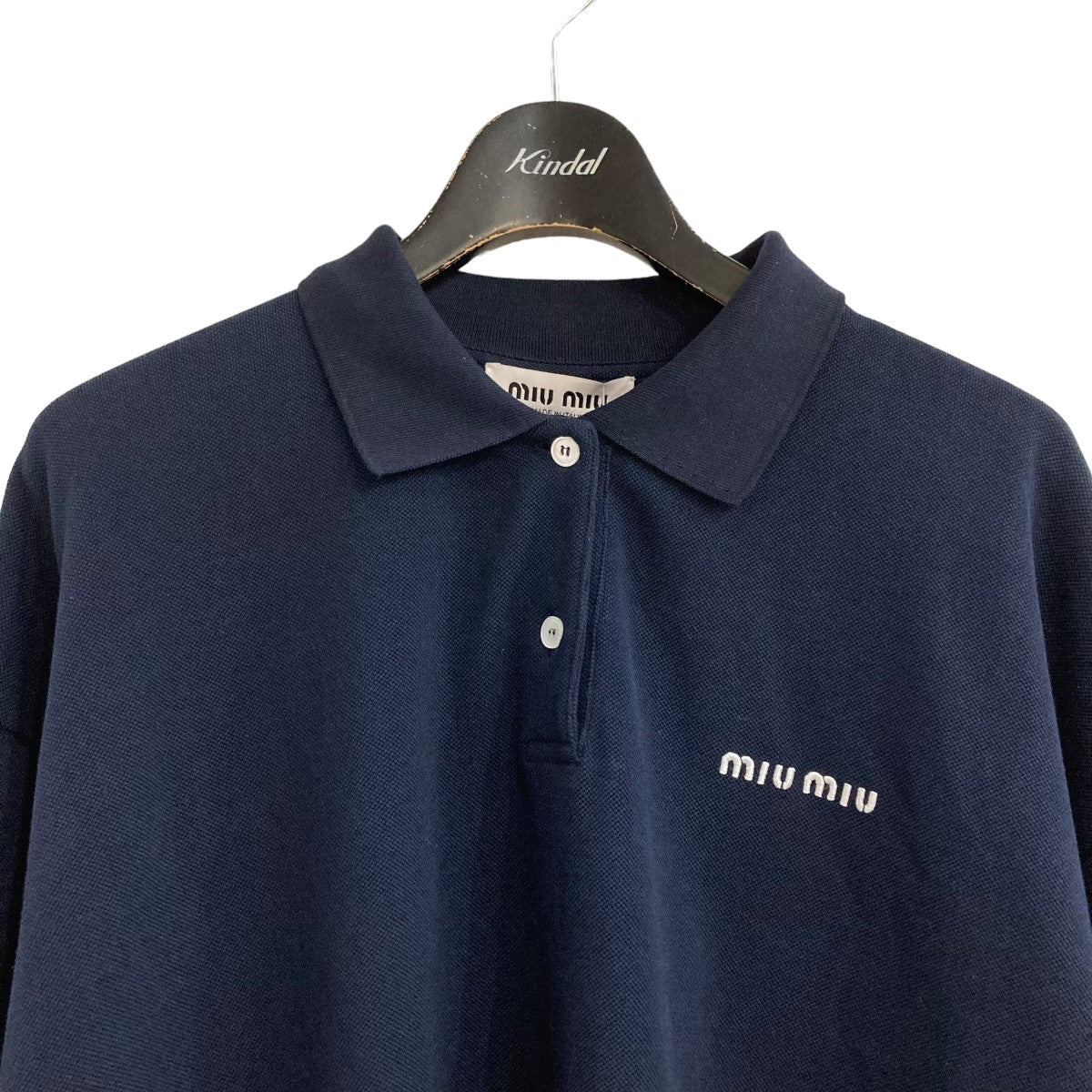 本物【即完売】miumiu ポロシャツ ネイビー 紺 ミュウミュウ（今年大 
