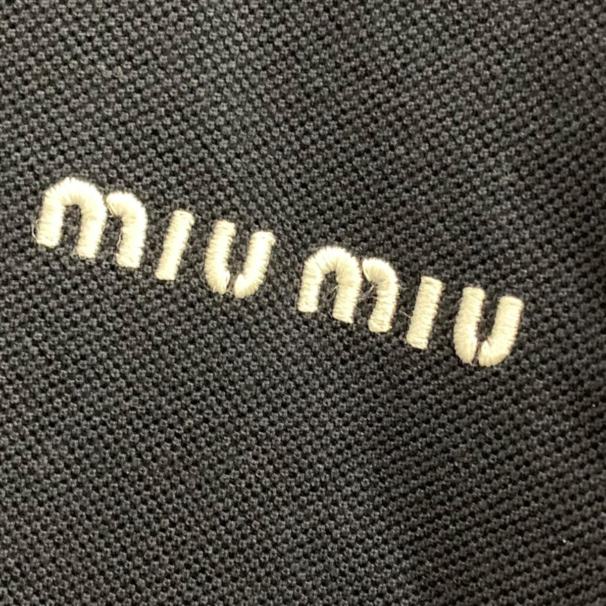 MIU MIU(ミュウミュウ) 24SSコットンピケ ポロシャツMJL019
