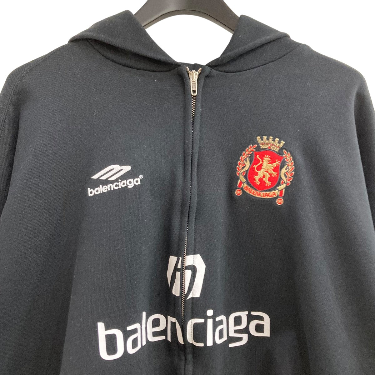 BALENCIAGA Soccer Paris Zip-Hoodieジップパーカー744457 TPVS6 の古着・中古アイテム
