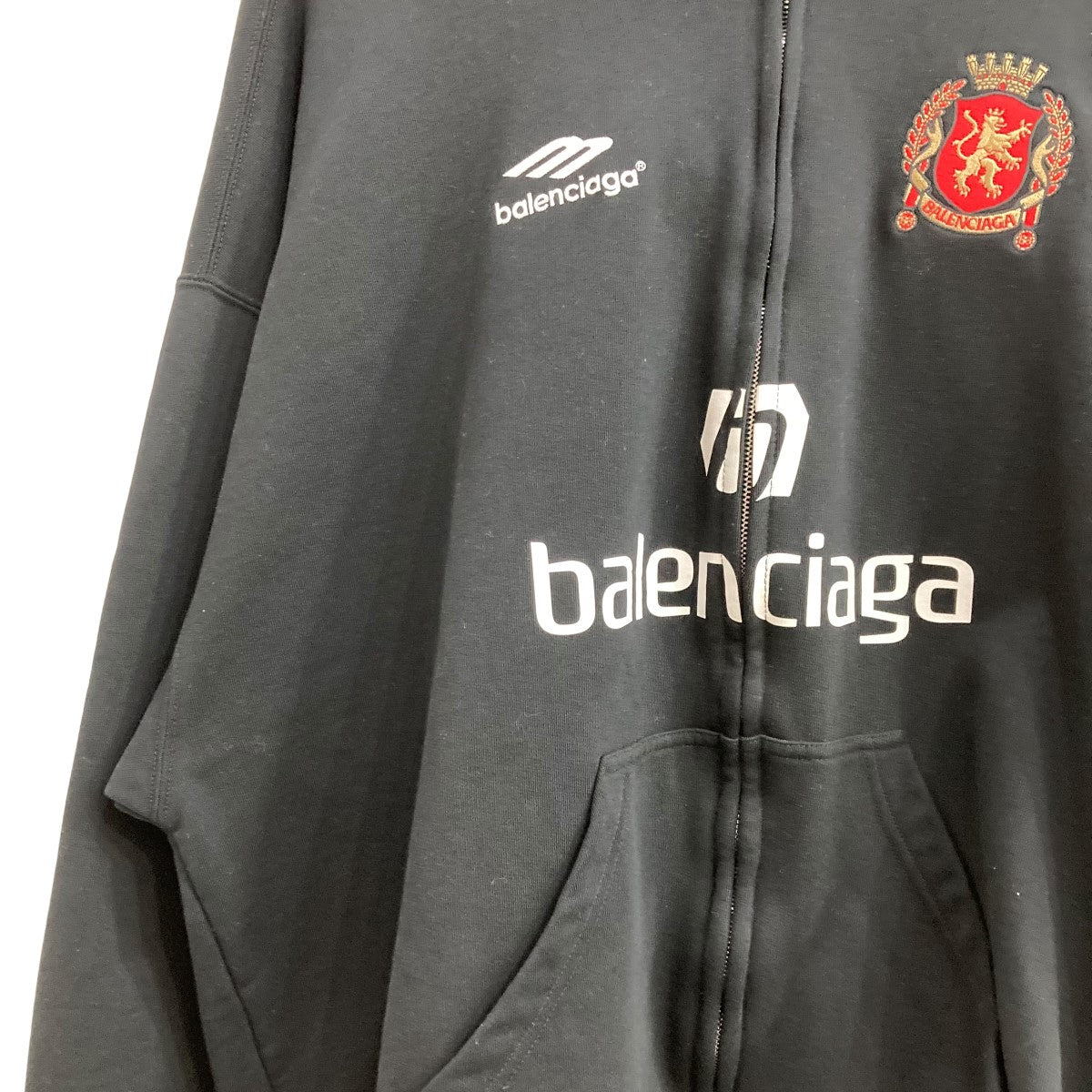 BALENCIAGA Soccer Paris Zip-Hoodieジップパーカー744457 TPVS6 の古着・中古アイテム
