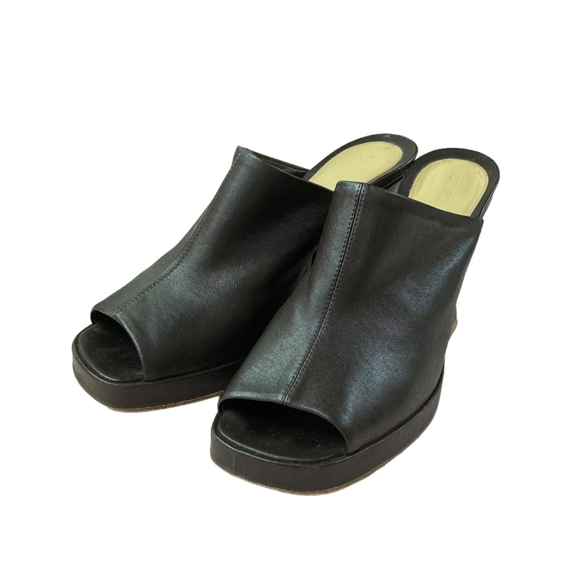 BOTTEGA VENETA⭐︎フラッシュレザークロッグサンダル黒緑24cm BOTTEGA VENETA(ボッテガヴェネタ) フラッシュレザークロッグ