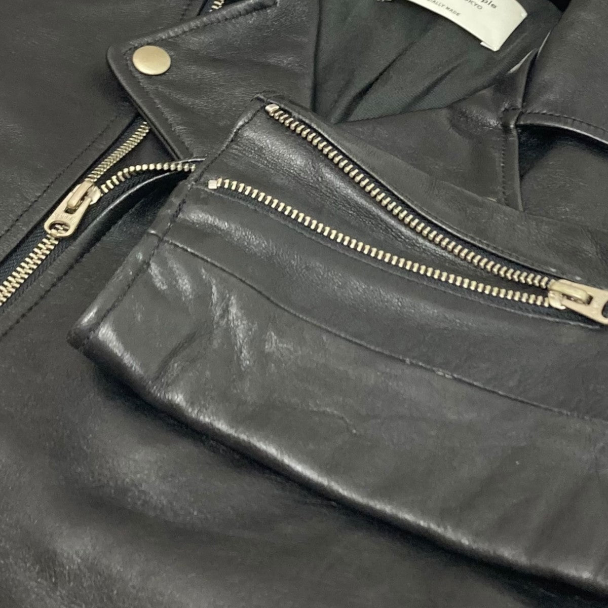 beautiful people(ビューティフルピープル) ヴィンテージレザーダブルライダースジャケット ｢vintage leather  riders jacket｣ 1735402811 ブラック サイズ 170｜【公式】カインドオルオンライン ブランド古着・中古通販【kindal】