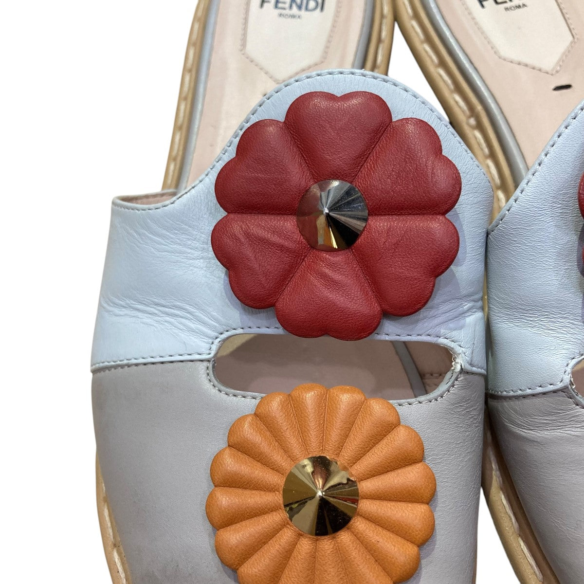 FENDI(フェンディ) サンダル アイボリー×ベージュ サイズ 37