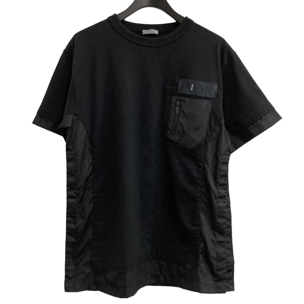 DIOR×sacai(ディオール×サカイ) 異素材ドッキング半袖Tシャツ213J669A0554