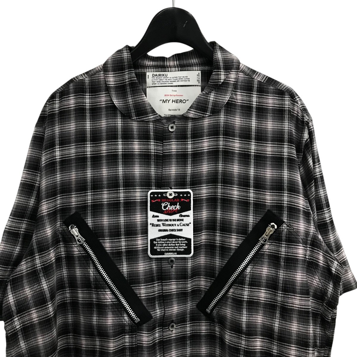 【翌日発送可能】 DAIRIKU(ダイリク) Shirt」ダブル Pan Peter Check 24SS「W-Zip トップス