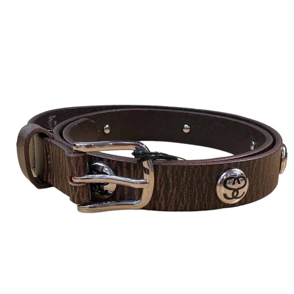 stussy(ステューシー) SS LINK STUDDED BELTスタッズレザーベルト135188