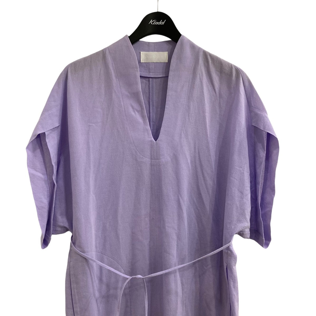 mame kurogouchi Crepe Deep V-Neck Dressvネックドレスワンピース 古着・中古-2枚目のアイテム画像
