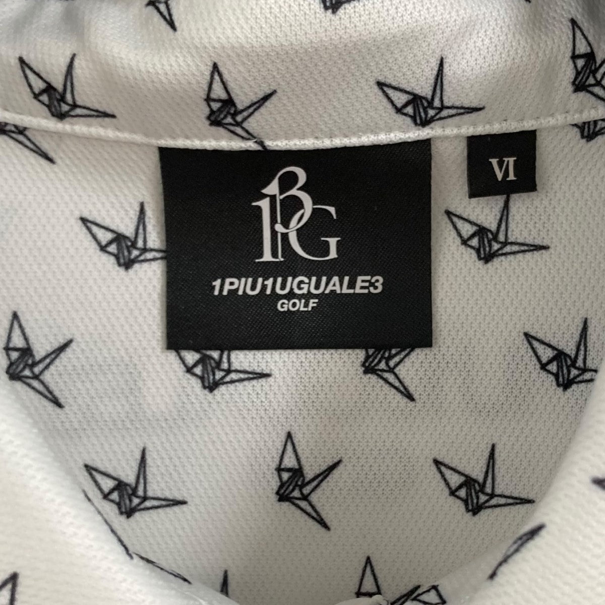 1PIU1UGUALE3 GOLF 折り鶴柄シャツ VI 1PIU1UGUALE3 GOLF 折り鶴柄シャツ VI 1PIU1UGUALE3 GOLF 折り鶴