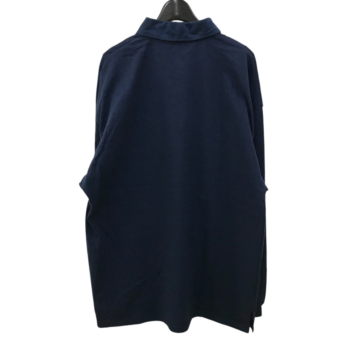 DESCENDANT ポロシャツ 長袖 切替 CACHALOT 刺繍 L 紺 DESCENDANT(ディセンダント) 「CACHALOT POLO LS」ロゴ刺繍