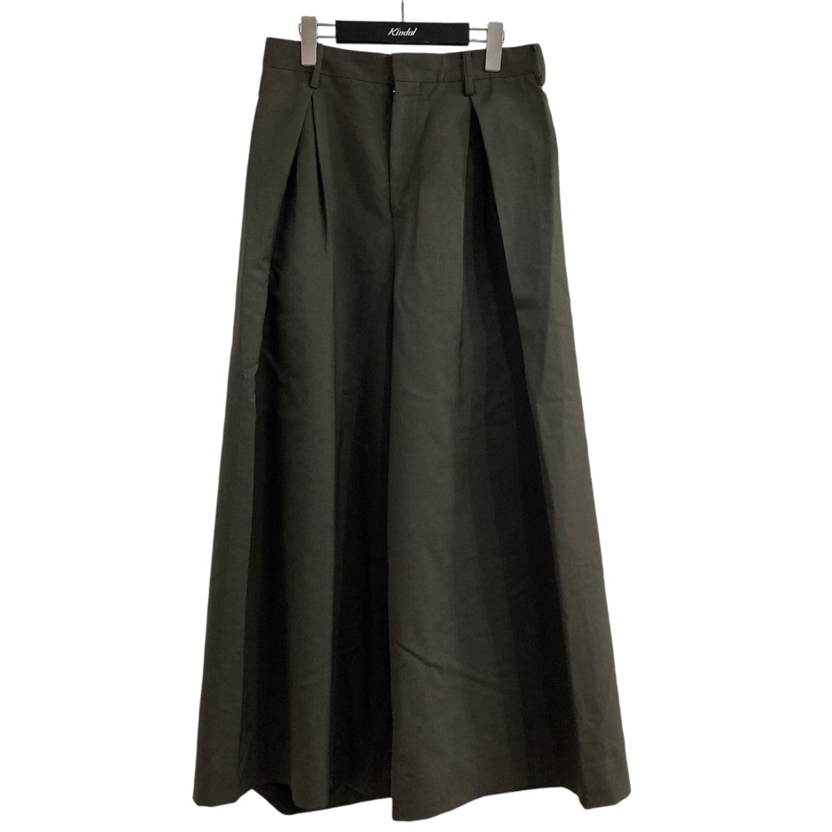 wool mohair three tuck widepantsパンツ1445105013