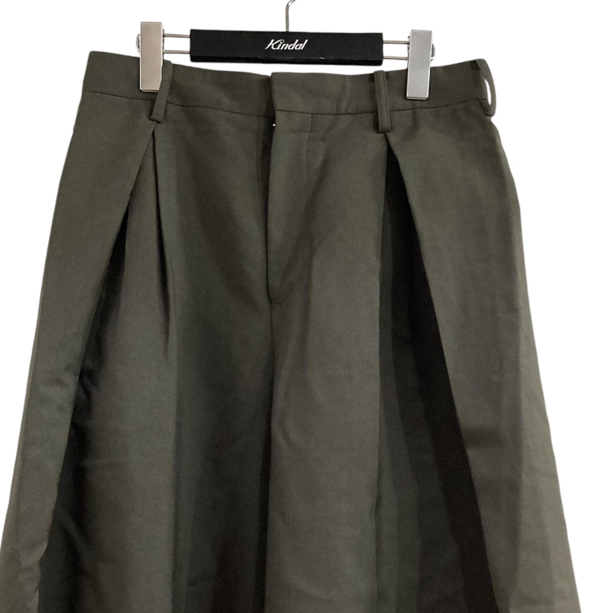 wool mohair three tuck widepantsパンツ1445105013