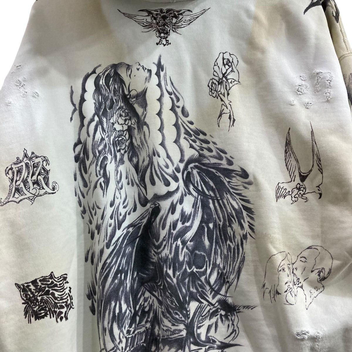 BALENCIAGA(バレンシアガ) ダメージ加工ジップアップパーカー
