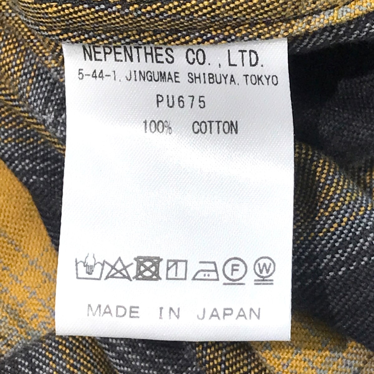 AIE(エーアイイー) ジップアップチェックシャツPU675 PU675 イエロー