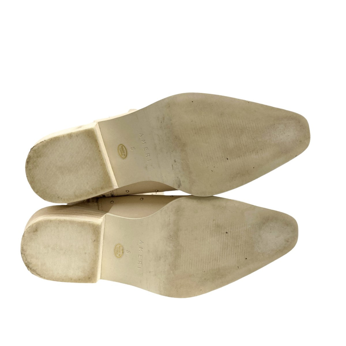 AMERI(アメリ) サイドジップスタッズブーツ ベージュ サイズ S｜【公式