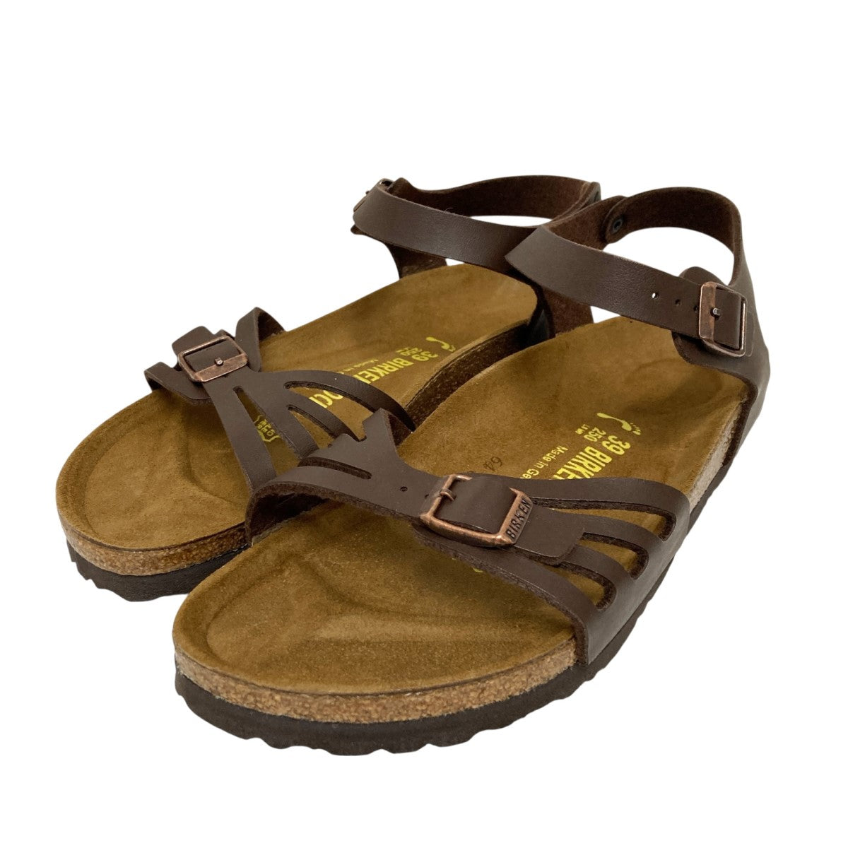 BIRKENSTOCK ブラウン ダブルストラップサンダル 37 BIRKENSTOCK(ビルケンシュトック) PISAストラップサンダル