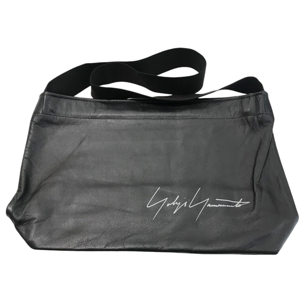 YOHJI YAMAMOTO(ヨウジヤマモト) シグネチャーロゴレザーショルダー 