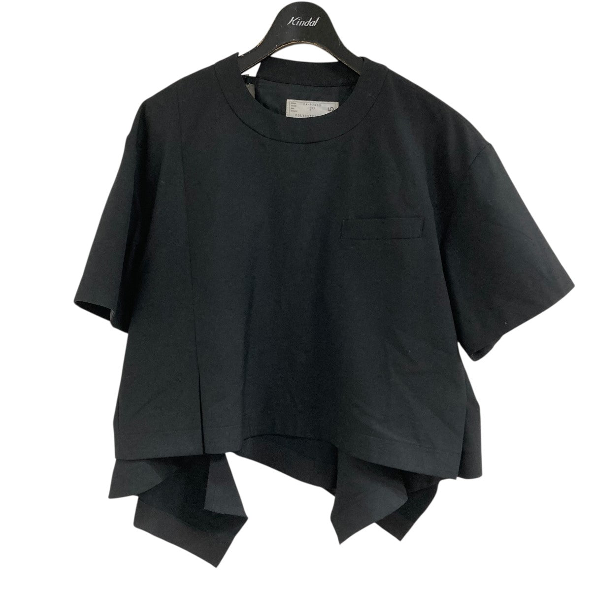 【値下げ】sacai 23SS Cotton Jersey T-shirt Corset Detail ブラック サイズ：1 (渋谷神南店) Sakai Sacai 23Ss Cotton Jersey T-Shirt Corset Detail Black