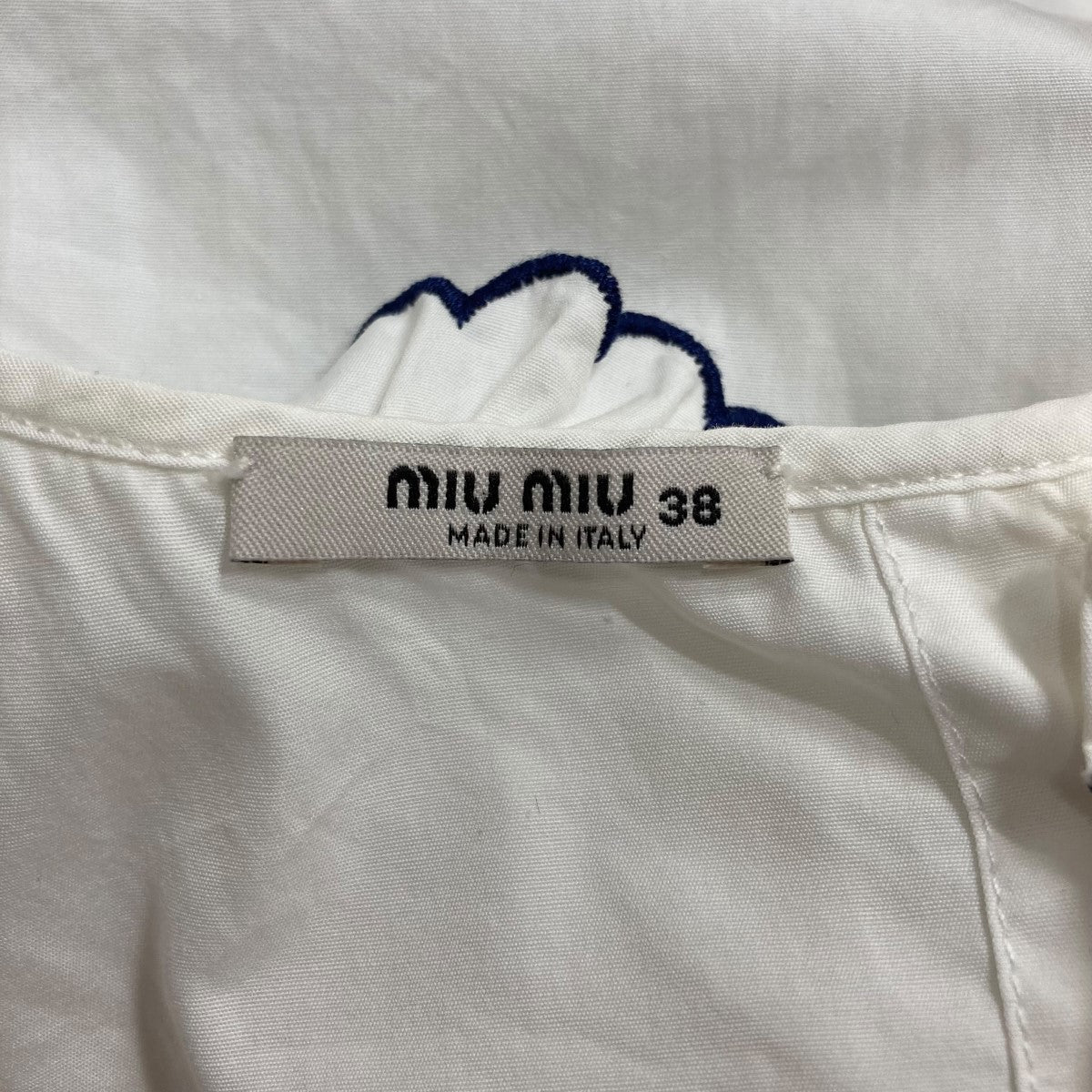 MIU MIU ミュウミュウ ノースリーブ ブラウス ダブルカラー