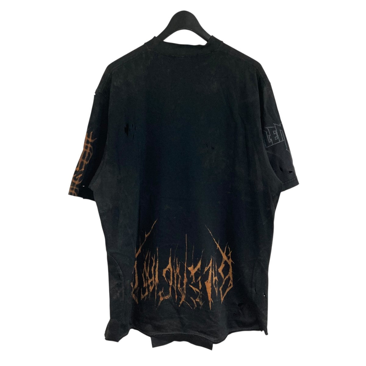 【BALENCIAGA】UPSIDE DOWN ジャージー ダメージ加工 Tシャツ BALENCIAGA】UPSIDE DOWN ジャージー ダメージ加工 Tシャツ