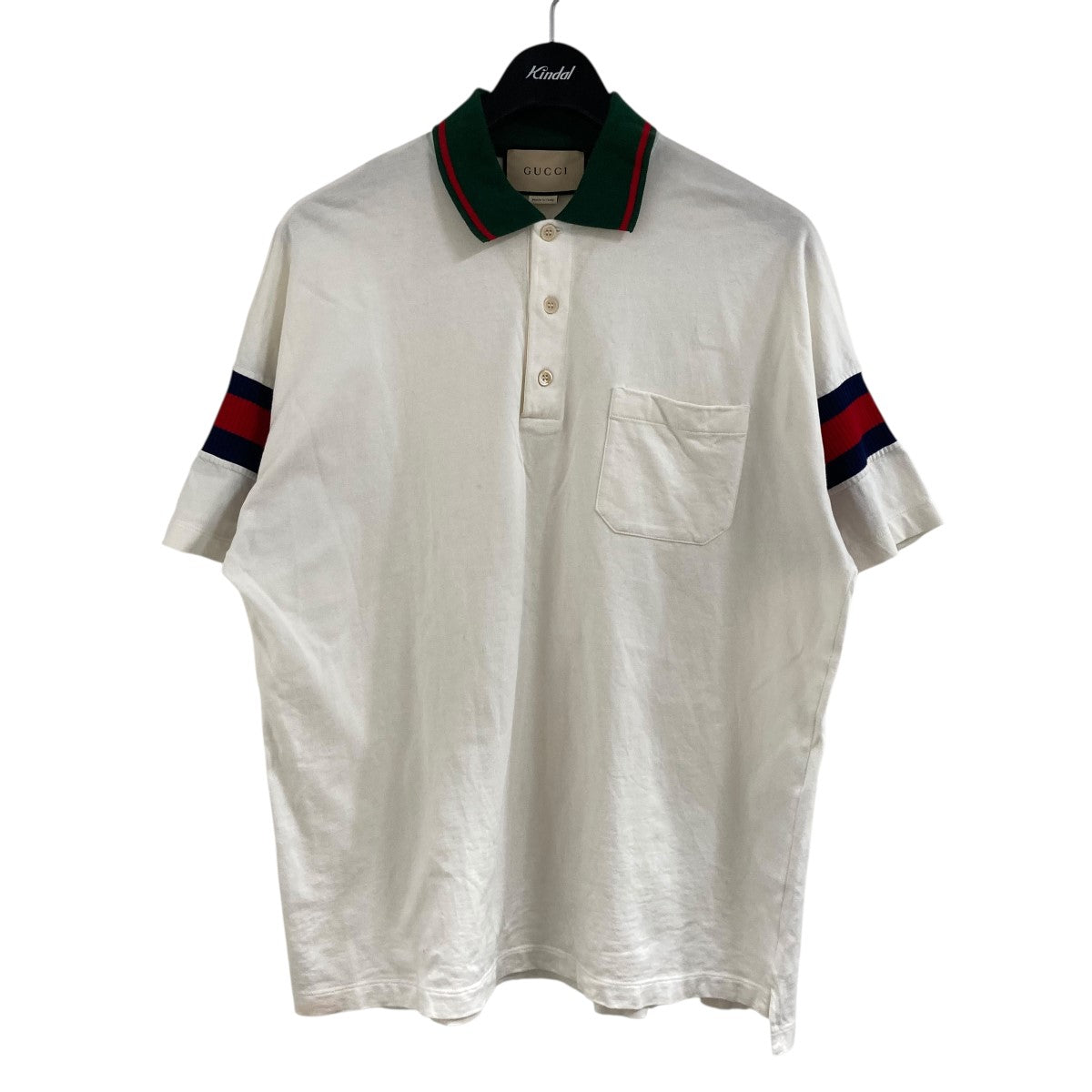 GUCCI ウェブストライプポロシャツ 古着・中古-1枚目のアイテム画像