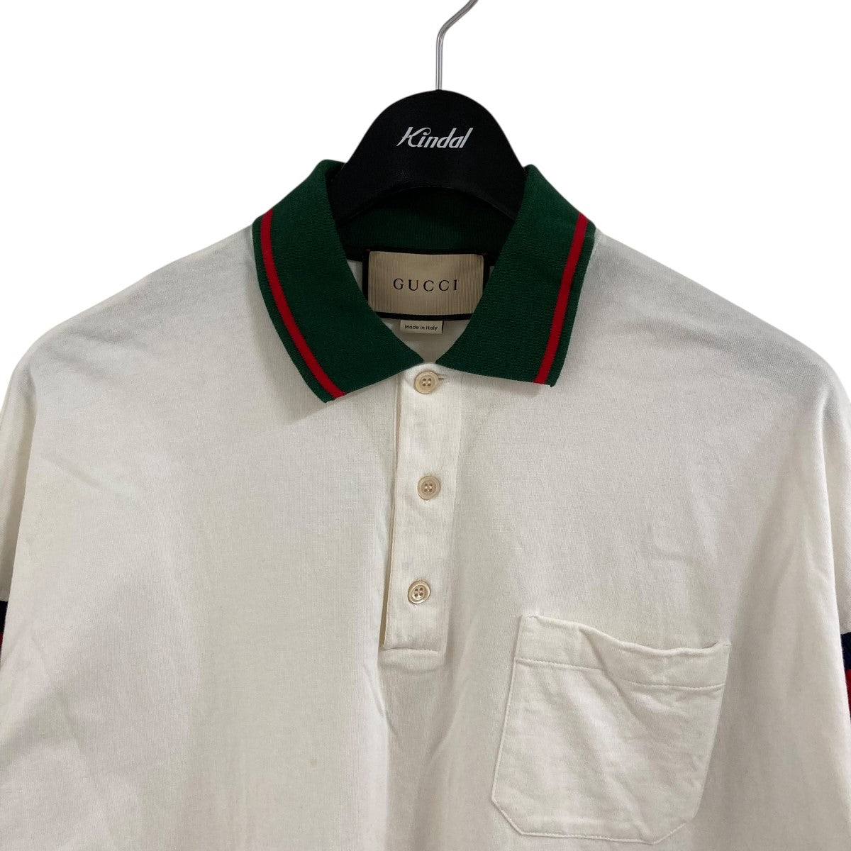 GUCCI ウェブストライプポロシャツ 古着・中古-2枚目のアイテム画像